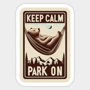 "Keep Calm, Park on" National Park Service Sticker